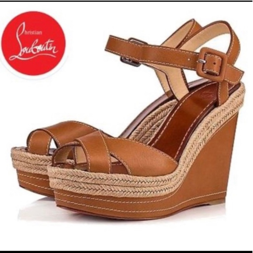 Almeria 120 Calf/rope Wedges with box $ duffle bag